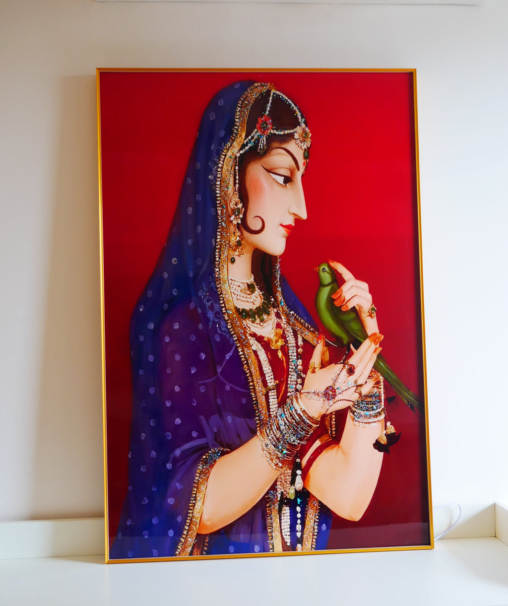 Rajasthani famous Bani thani Royal queen with Crystals and LED|4x2.5 Feet +LED