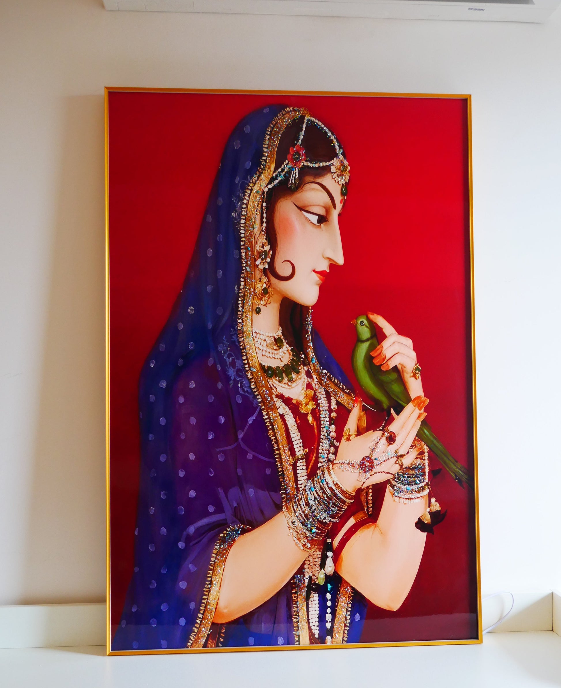 Rajasthani famous Bani thani Royal queen with Crystals and LED|4x2.5 Feet +LED