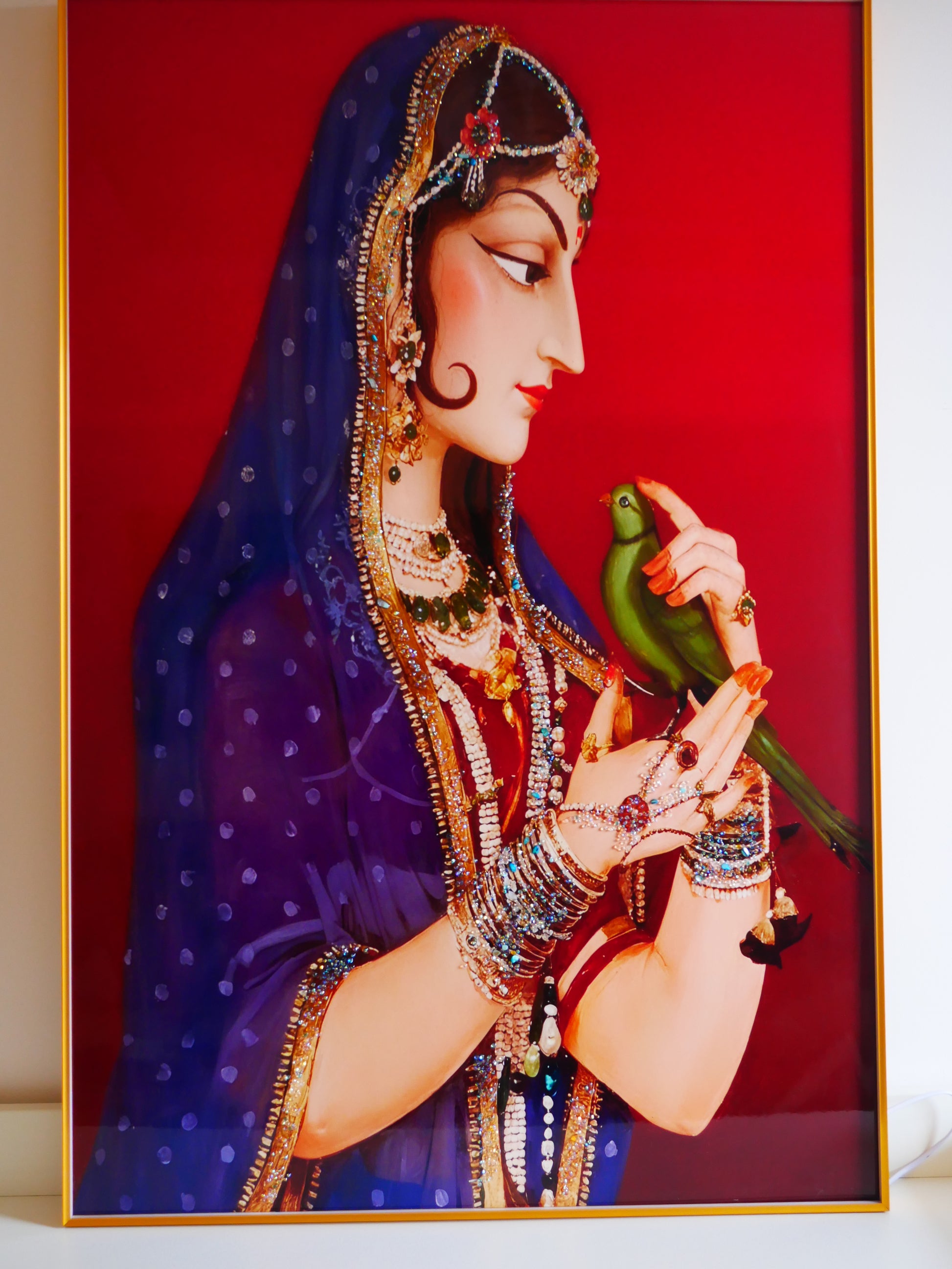 Rajasthani famous Bani thani Royal queen with Crystals and LED|4x2.5 Feet +LED