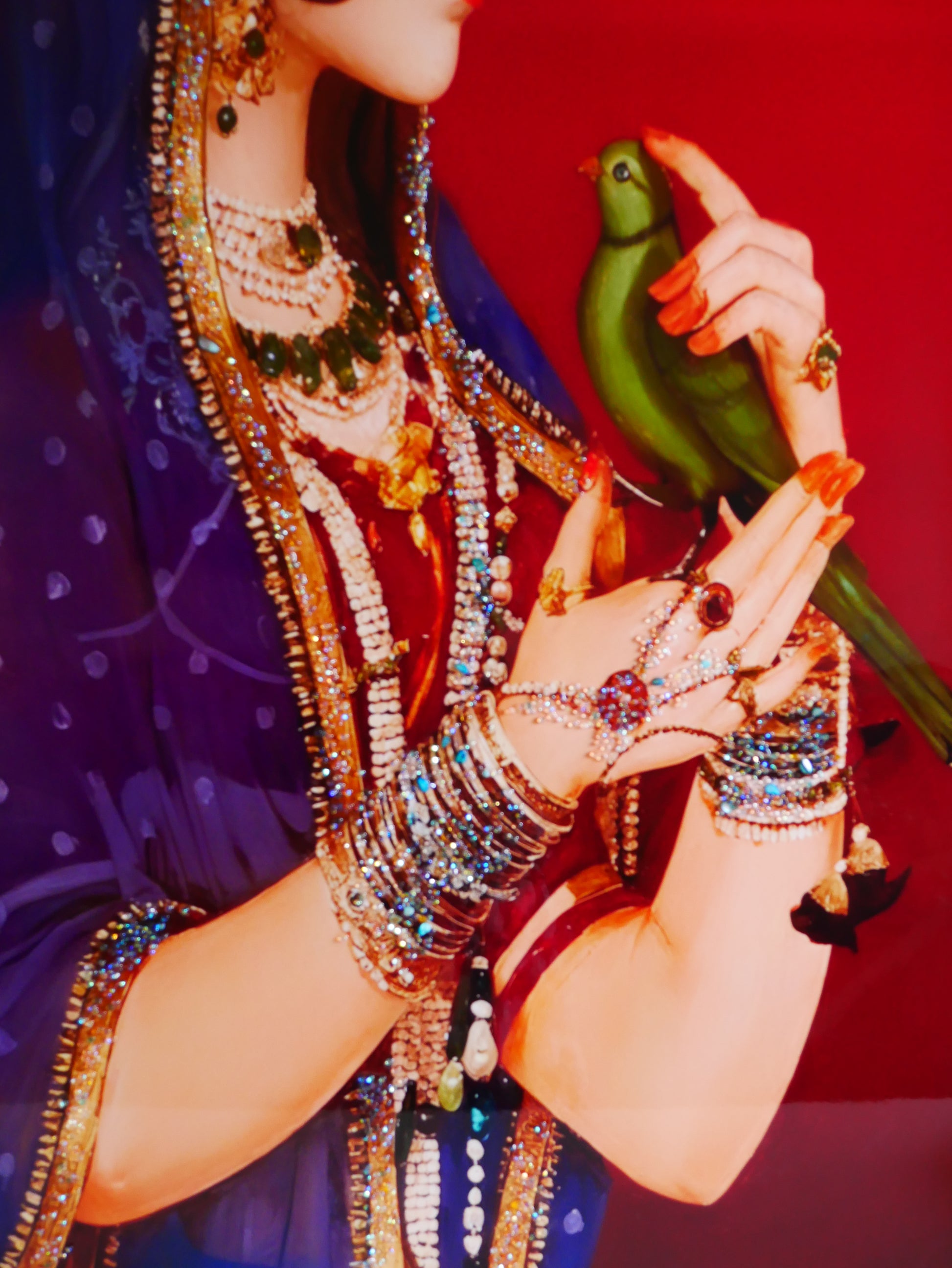 Rajasthani famous Bani thani Royal queen with Crystals and LED|4x2.5 Feet +LED