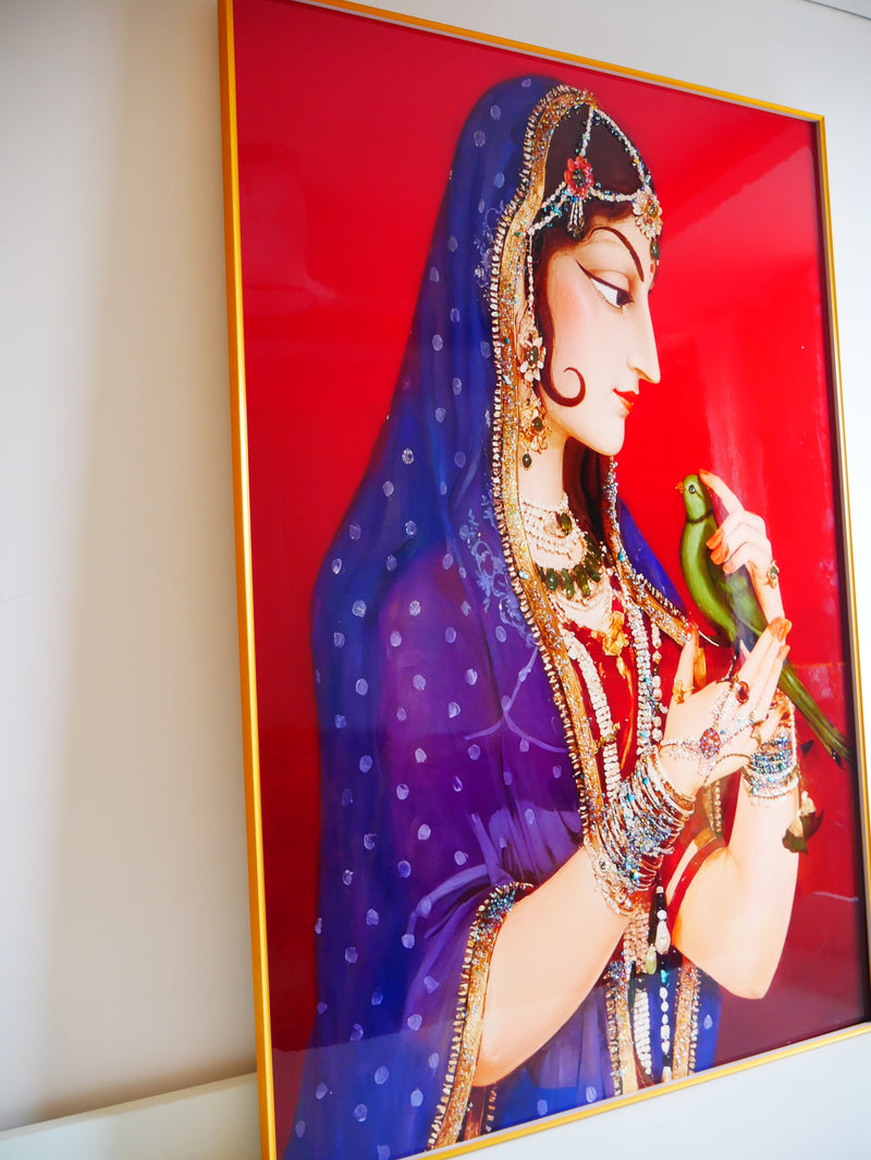 Rajasthani famous Bani thani Royal queen with Crystals and LED|4x2.5 Feet +LED