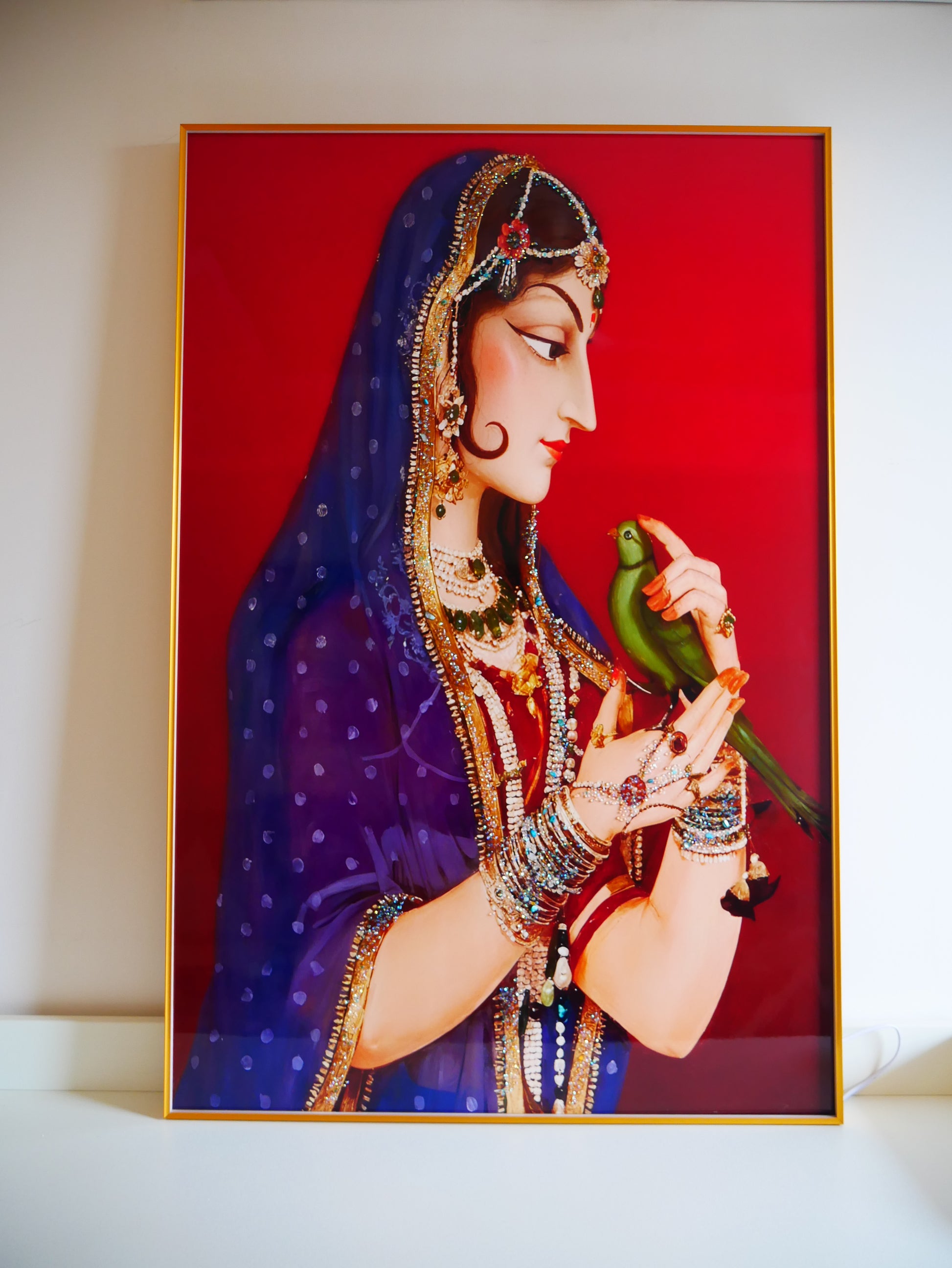 Rajasthani famous Bani thani Royal queen with Crystals and LED|4x2.5 Feet +LED