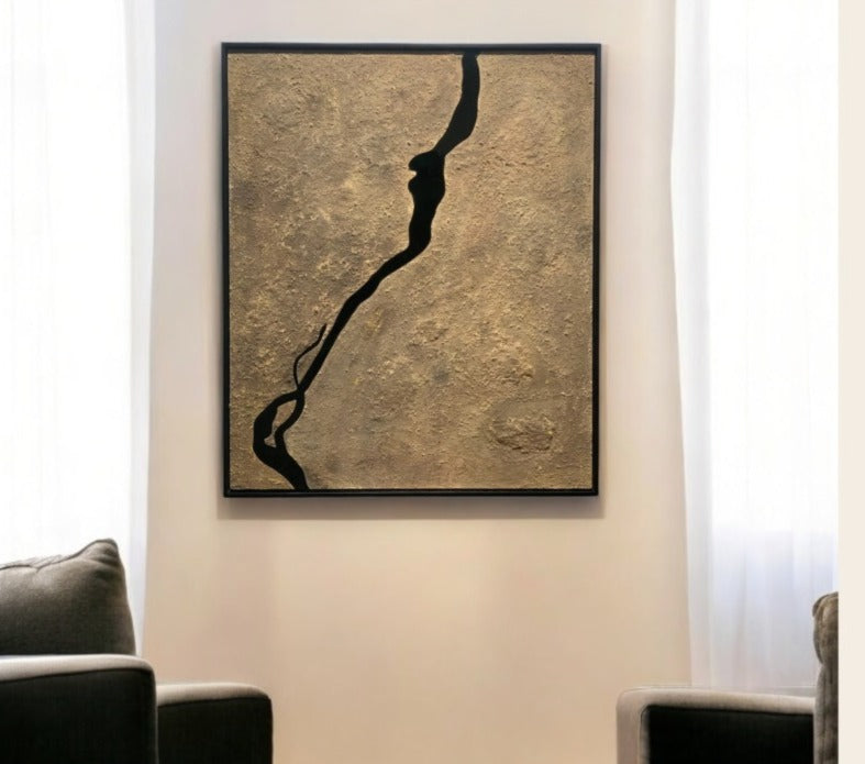 Stunning  Texture Handmade Wall Art Frame, Neutral Abstract Art, (30x36)|Customized