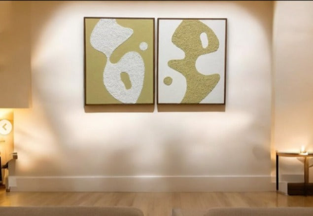 Abstract Texture Handmade Wooden Wall Art Frame-24x30" Set Of 2 |customizable