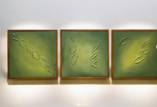 Luxury Textured Handmade Wooden Frame Set of 3,(18x18)"| customizable
