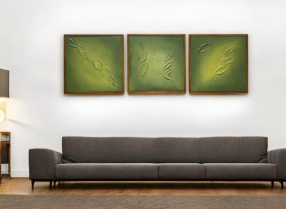 Luxury Textured Handmade Wooden Farm Set of 3,(18x18)"| customizable