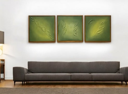 Luxury Textured Handmade Wooden Farm Set of 3,(18x18)"| customizable