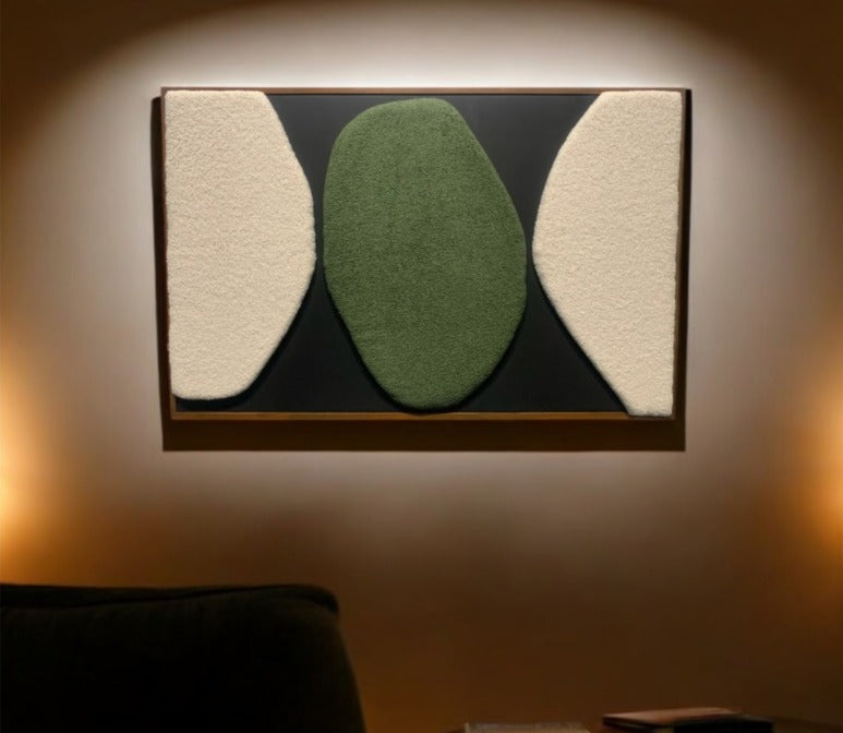 Fabric Textured Wall Mount Wooden Frame(30x42)"| Customizable