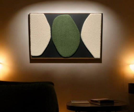 Fabric Textured Wall Mount Wooden Frame(30x42)"| Customizable