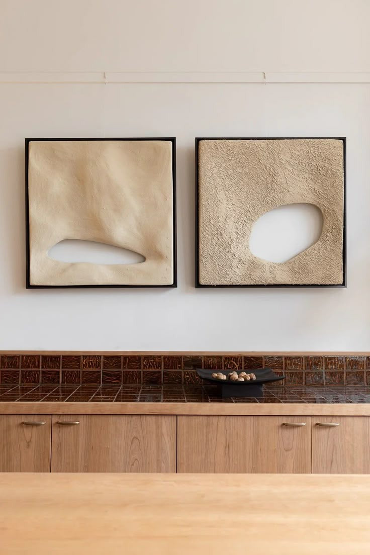 Abstract Modern Handmade Wall Art Wooden Wall Frame Set of-2(20x20)"Customizable