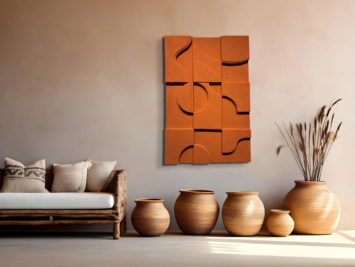 Graphic Abstract Handmade 3D Wall Art set of -6(12x12 ")inch | customizable