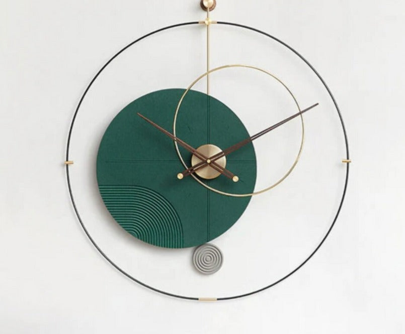 Mid Century Modern Wall Clock (32x34)"Inch| Silent quartz| Customizable