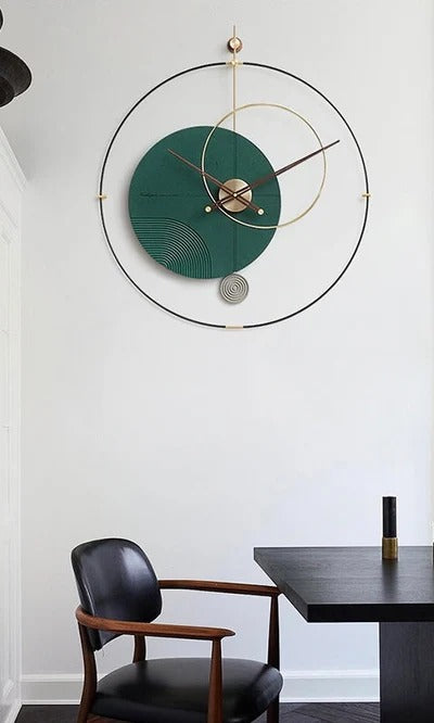 Mid Century Modern Wall Clock (32x34)"Inch| Silent quartz| Customizable