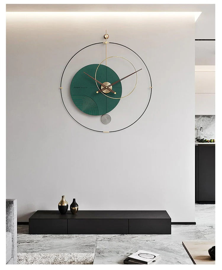 Mid Century Modern Wall Clock (32x34)"Inch| Silent quartz| Customizable