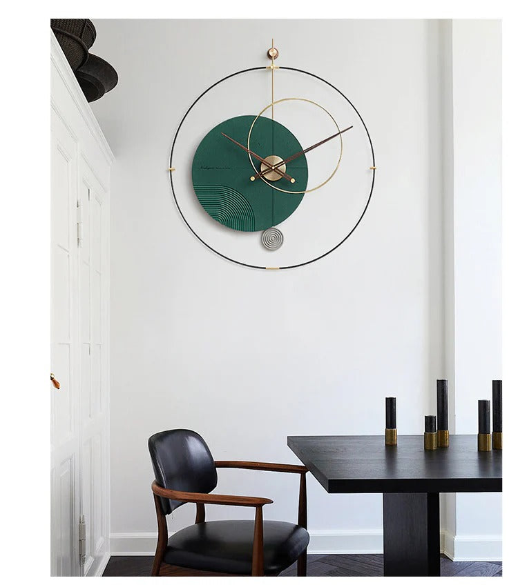 Mid Century Modern Wall Clock (32x34)"Inch| Silent quartz| Customizable