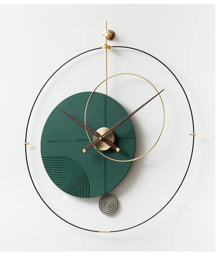 Mid Century Modern Wall Clock (32x34)"Inch| Silent quartz| Customizable