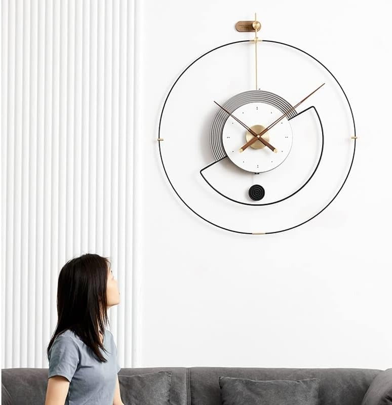 Premium Round Wall Clock,Green (32x34)"inch| Silent quartz| Customizable