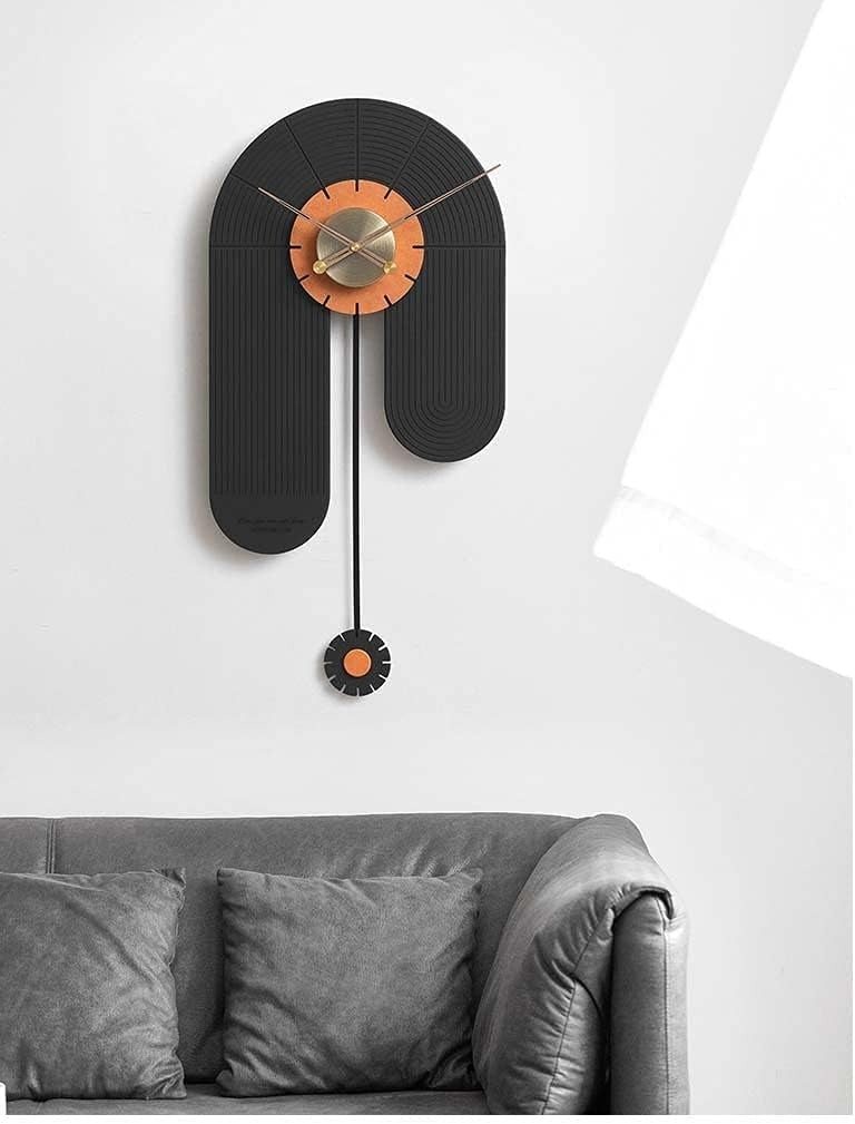 Modern Desginer  Wall Clock for Living Room,(15x30)"inch| Silent quartz| Customizable