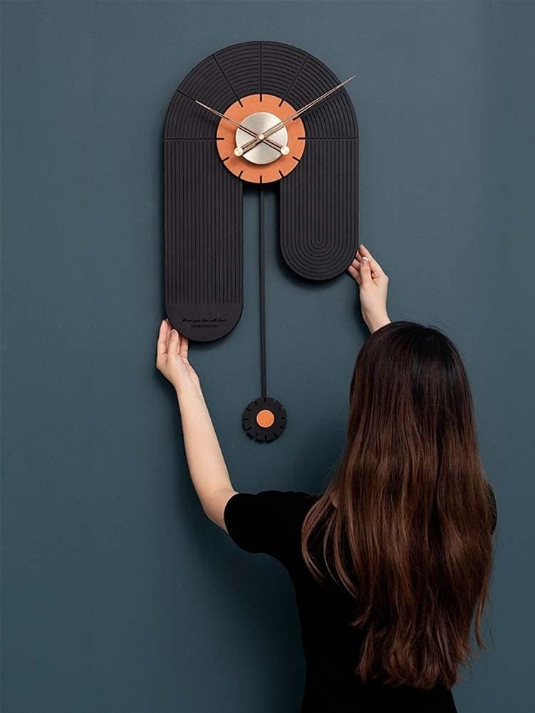 Modern Desginer  Wall Clock for Living Room,(15x30)"inch| Silent quartz| Customizable