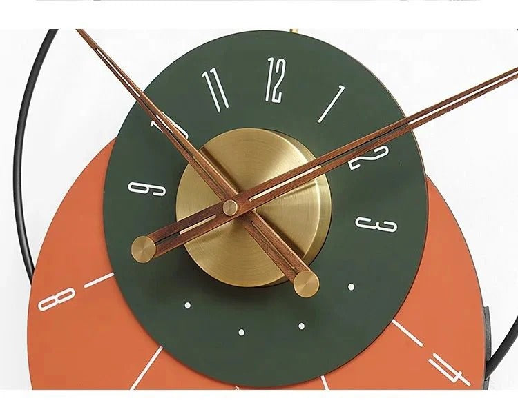 Euro Classic Wall Clock-orange (32X34)"INCH| Silent quartz| Customizable