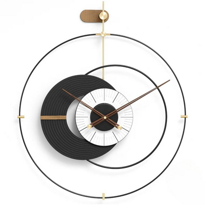Black in Whight Wooden Wall Clock(32x34"inch)| Silent quartz| Customizable