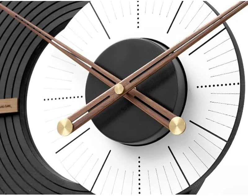 Black in Whight Wooden Wall Clock(32x34"inch)| Silent quartz| Customizable