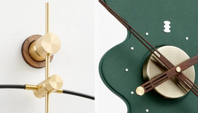 HaloGreen Sculptural Wall Clock (32x34")inch | Silent quartz| Customizable