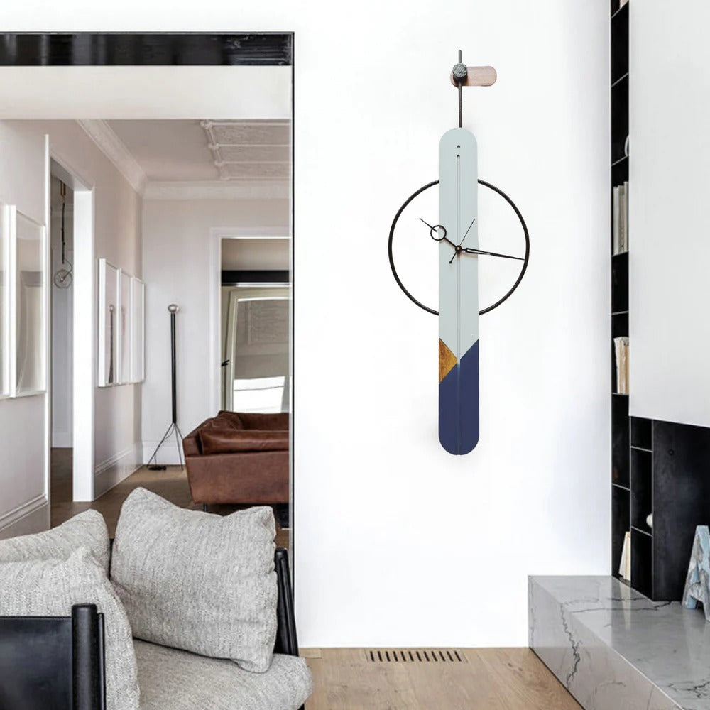 GeoStrata Vertical Clock (6.5X50)"| Silent quartz| Customizable