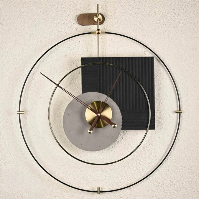 GeoFusion Luxe Clock (32X34)"Inch | Silent quartz| Customizable