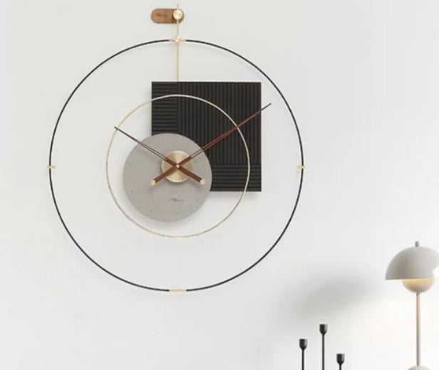 GeoFusion Luxe Clock (32X34)"Inch | Silent quartz| Customizable