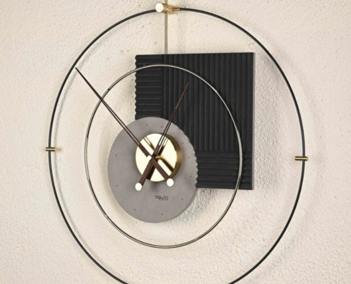 GeoFusion Luxe Clock (32X34)"Inch | Silent quartz| Customizable