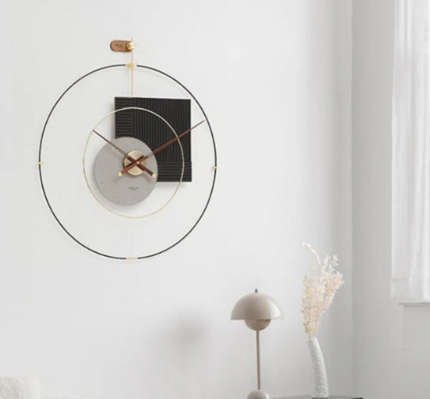 GeoFusion Luxe Clock (32X34)"Inch | Silent quartz| Customizable