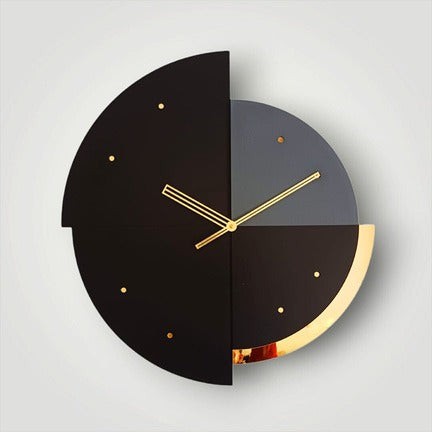 Half Moon Elite Wall Clock Black (16x18)" inch| Silent quartz| Customizable