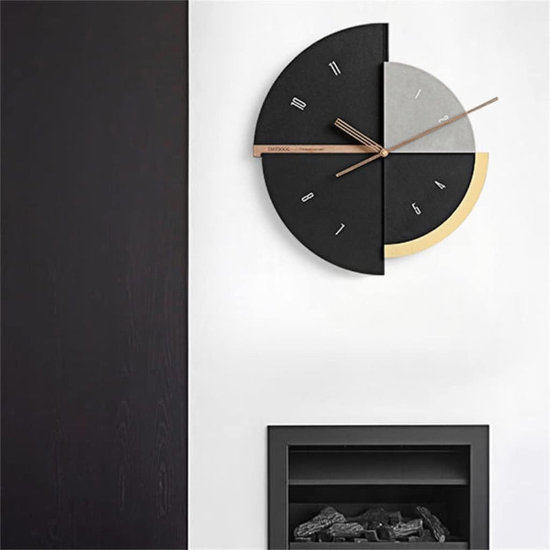 Half Moon Elite Wall Clock Black (16x18)" inch| Silent quartz| Customizable