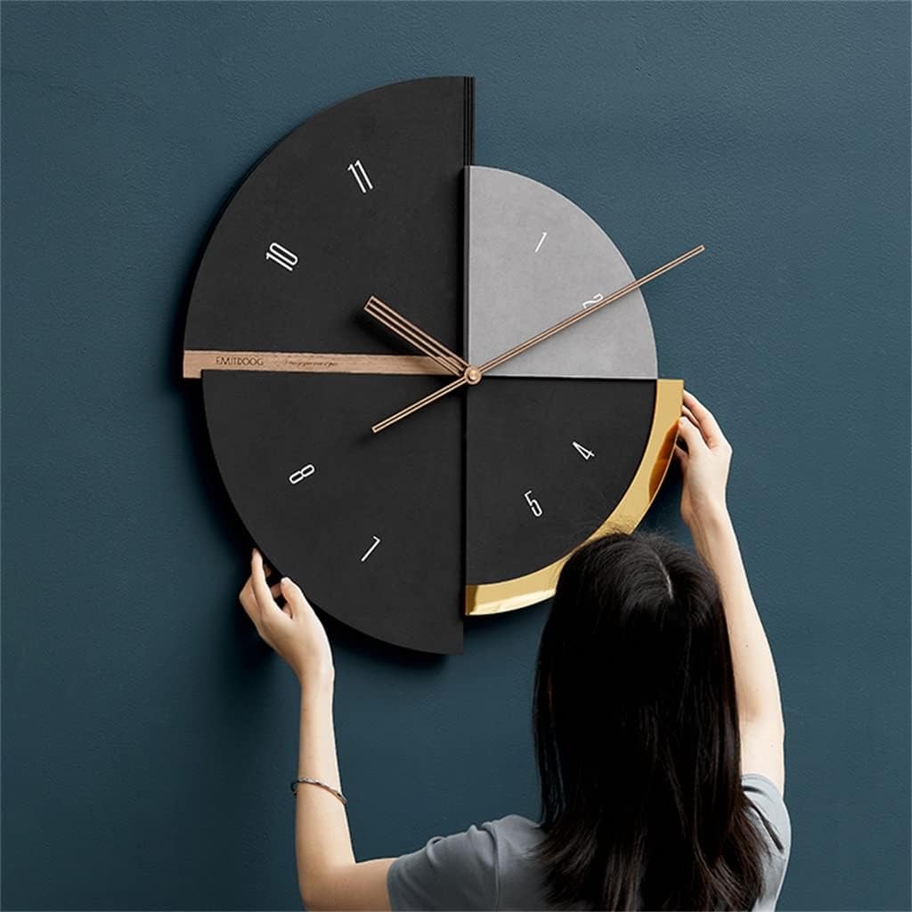 Half Moon Elite Wall Clock Black (16x18)" inch| Silent quartz| Customizable