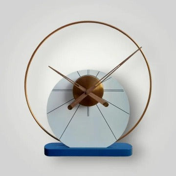 AstraDesk Modern Clock Blue-(17x18")inch| Silent quartz| Customizable