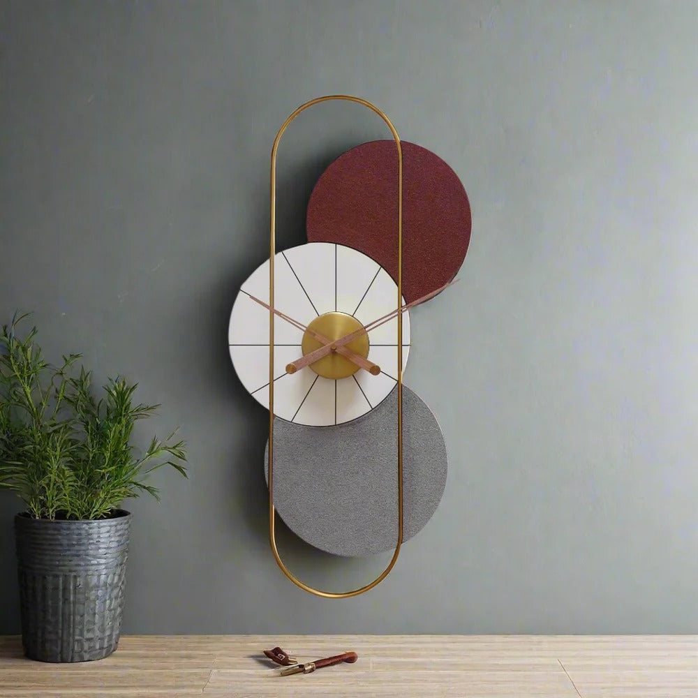 Prism Pulse Designer Clock (15X30)" INCH | Silent quartz| Customizable