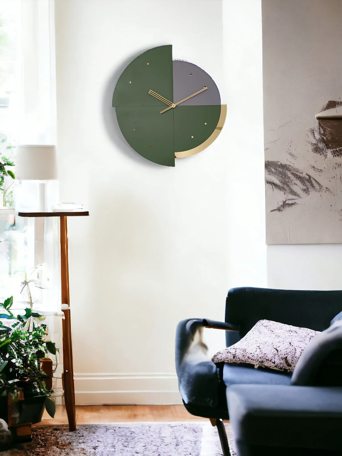 Geo Aura Designer Clock (16X18)"INCH | Silent quartz| Customizable