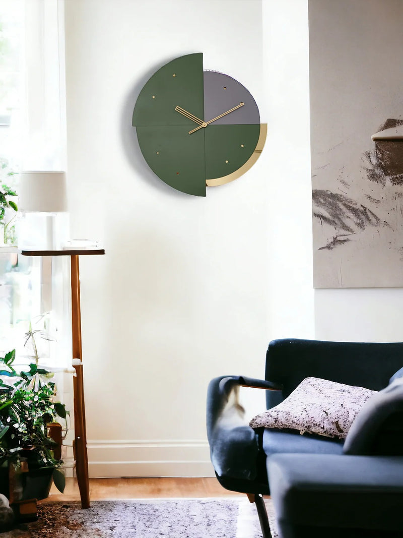 Geo Aura Designer Clock (16X18)"INCH | Silent quartz| Customizable