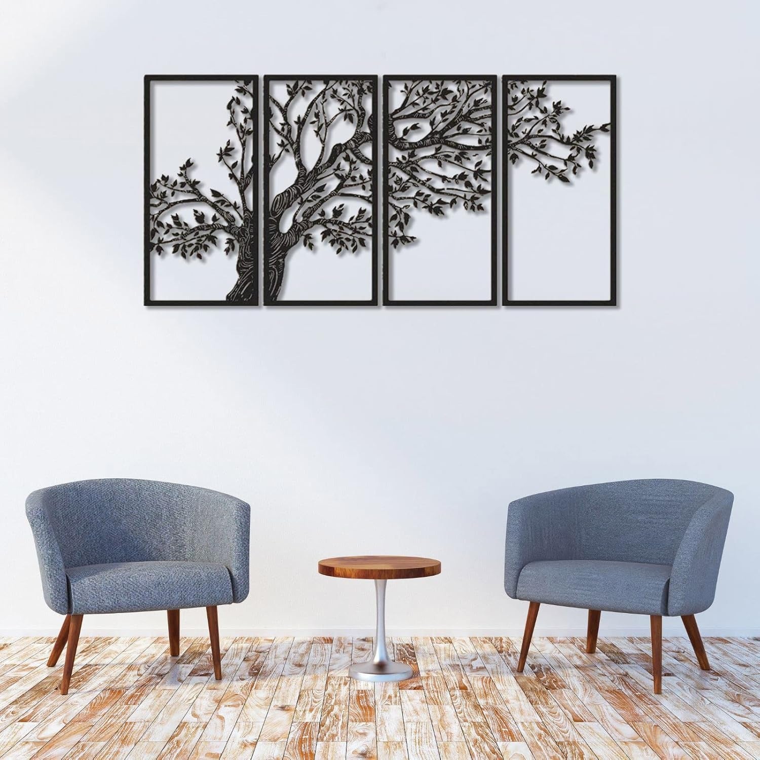 Eternal Tree – SET of -4| Metal Tree of Life Wall Art 12X24"INCH | Customizable