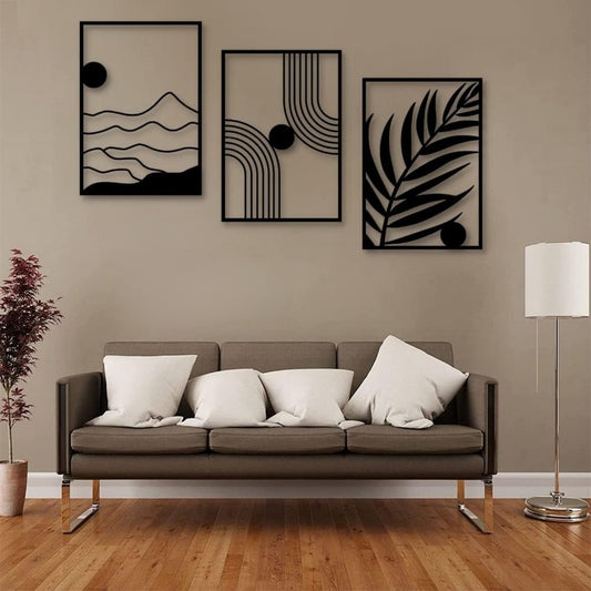 Monochrome Vibes – Modern Abstract Wall Art Set 3 (18X24)"INCH | Customizable