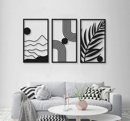 Geometric Flow – Modern Abstract Wall Art Set-Of 3 18x24"inch | Customizable