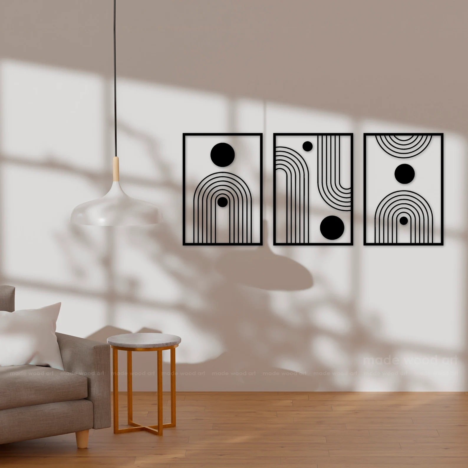Geometric Flow – Modern Abstract Wall Art Set-Of 3| 18x24"inch | Customizable