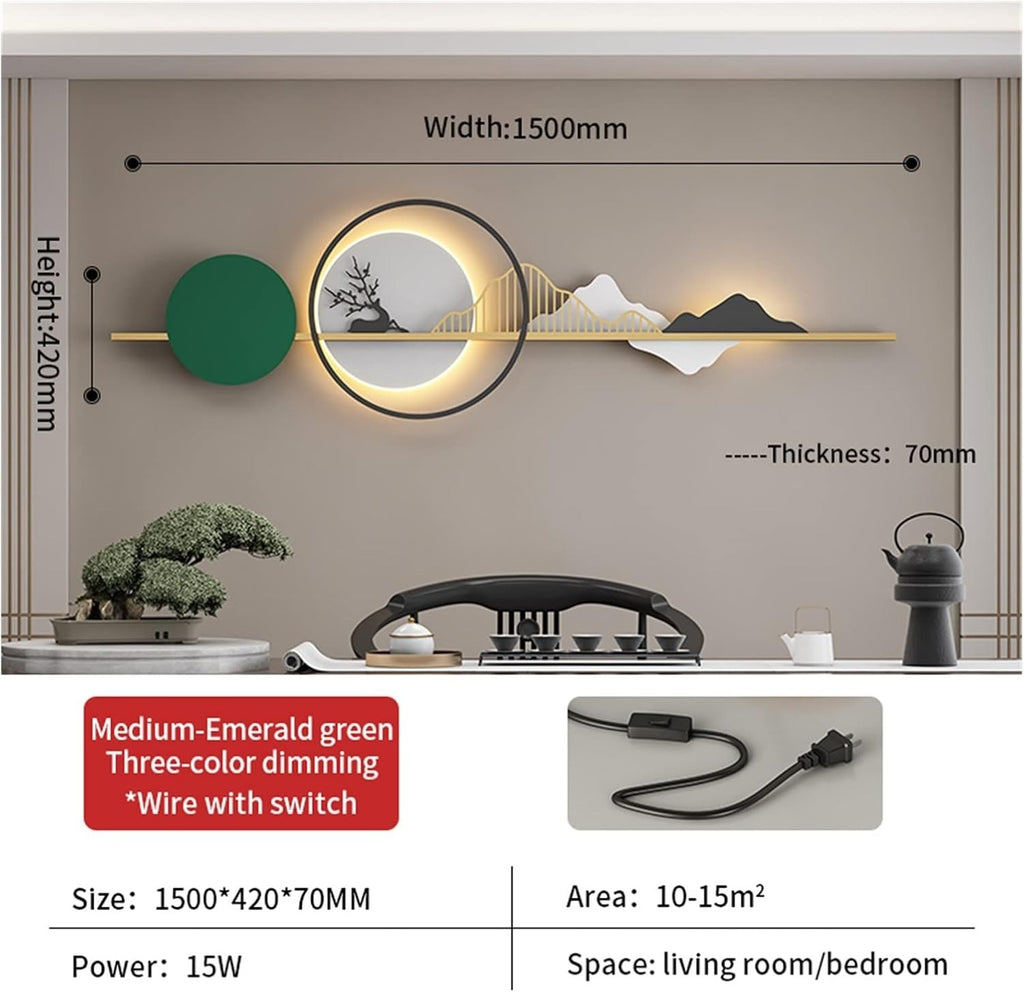 Luminous Serenity – Modern Nature Wall Panel (48X15)"INCH| Customizable