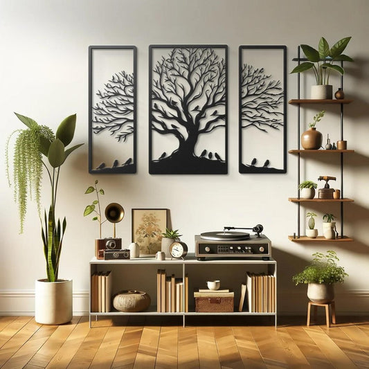 Roots & Wings – Designer Tree Wall Panel (12X30,18X30,12X30)"INCH | Customizable