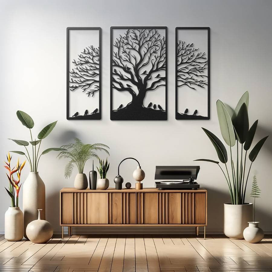 Roots & Wings – Designer Tree Wall Panel (12X30,18X30,12X30)"INCH | Customizable