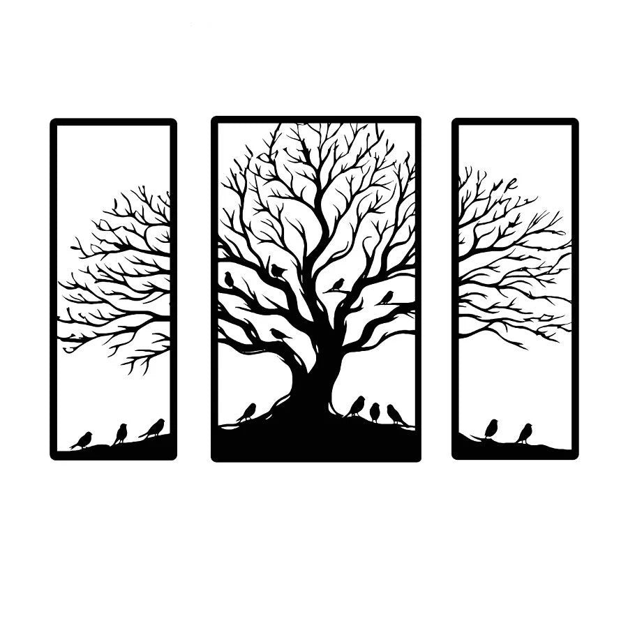 Roots & Wings – Designer Tree Wall Panel (12X30,18X30,12X30)"INCH | Customizable