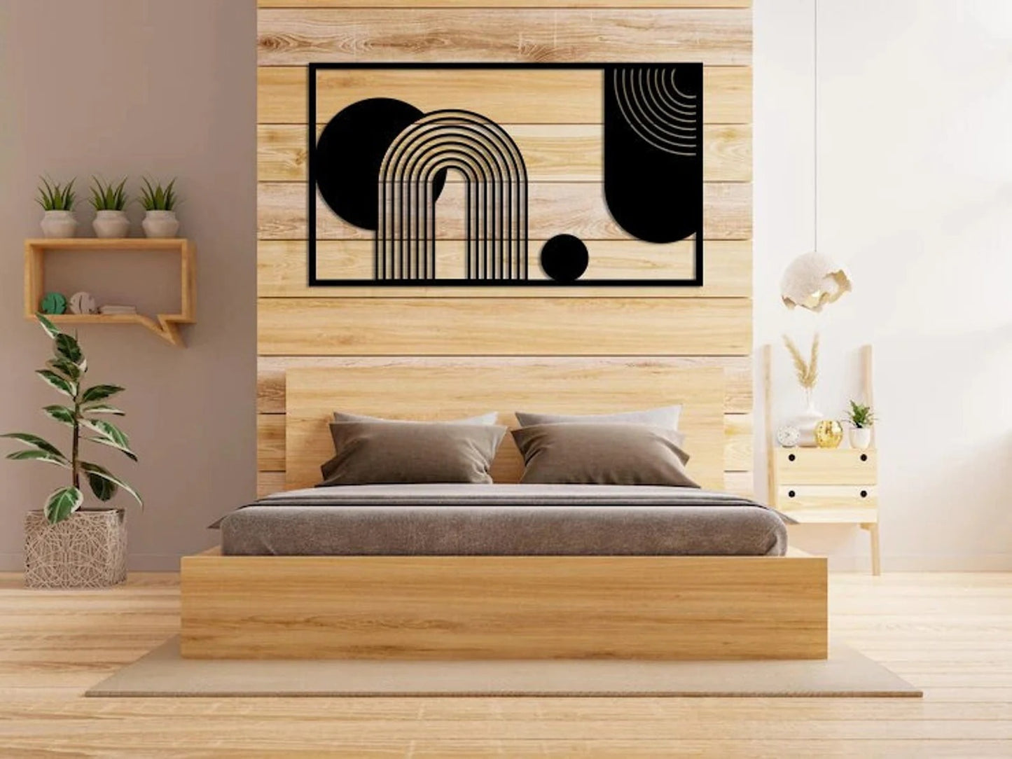 Urban Arcs – Abstract Geometric Wall Frame (21X36") INCH| Customizable
