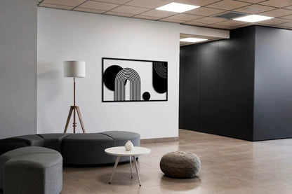 Urban Arcs – Abstract Geometric Wall Frame (21X36") INCH| Customizable