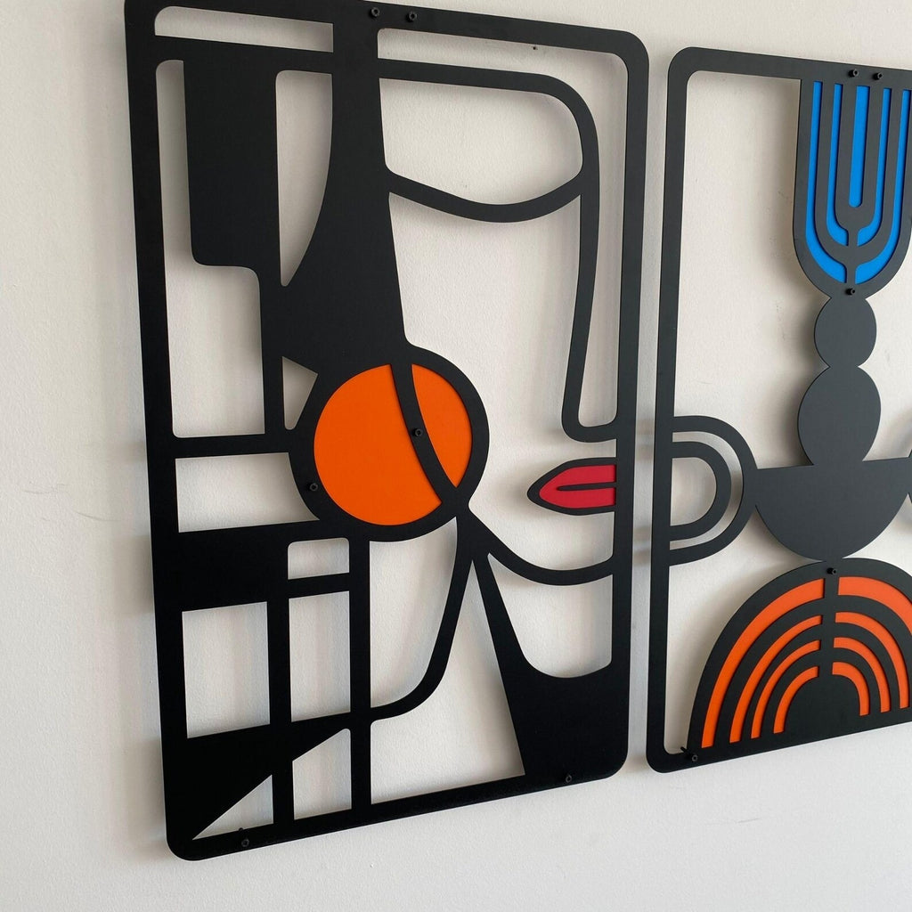Echo Spectrum – Abstract Faces |Set of-3 (14x24)"Inch | Customizable